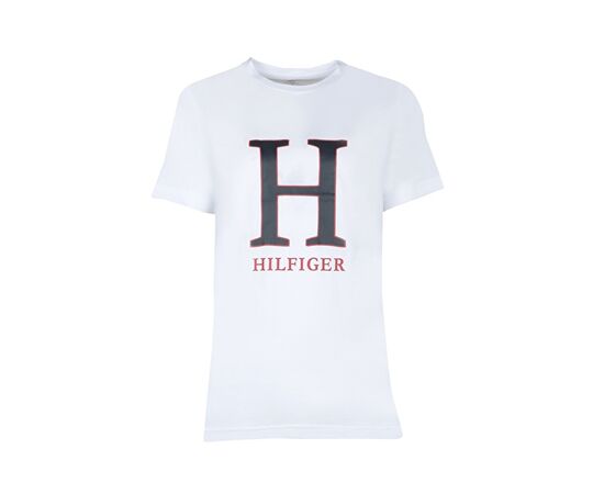 טישרט TOMMY HILFIGER הדפס H לבן סיטונאות
